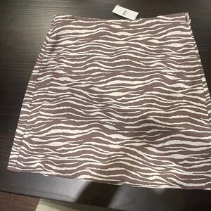 zebra print skirt size 10
